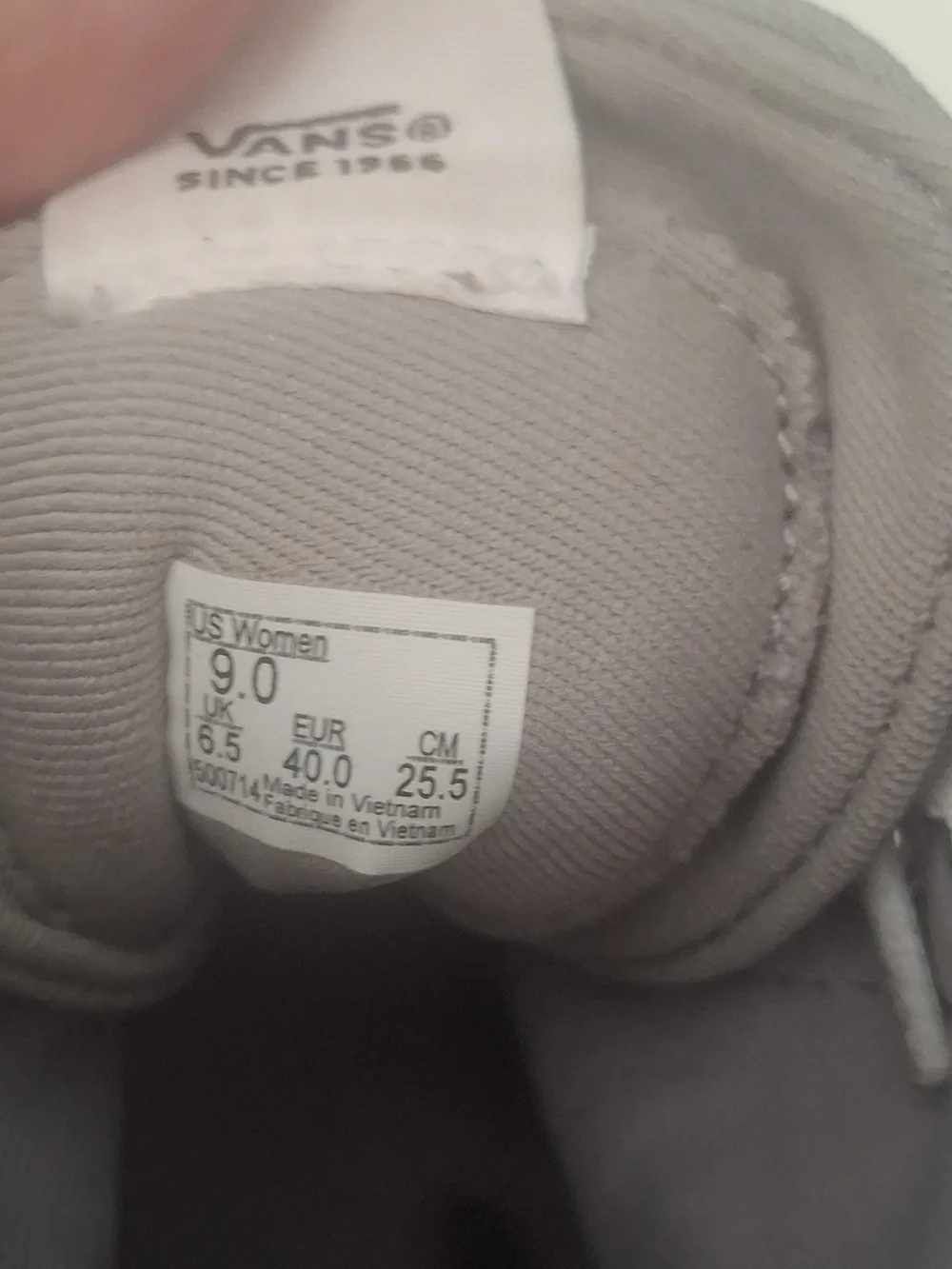 Two Vans Gray High-Top Platform Sneakers